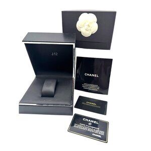 Genuine Chanel J12 H0970 Empty Watch Case Box Booklet & Outer Gift Box